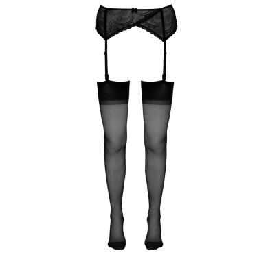 Cottelli LEGWEAR - Seksowne Czarne Pończochy Z Ozdobnym Szwem 4